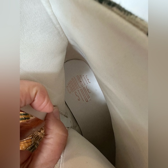 CHARLOTTE STONE 9 Paz Clog Boot in Ida Patchwork Platform Wood Chunky Heel - Picture 11 of 14